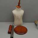 Bonnlo Upgraded Kid Dress Form, 5-6 Years Old, 7-8 Years Old, Toddler Mannequin Torse with Adjustable Rubber Wood Stand for Dress Jewelry Display (7-8 Years Old) (Beige)