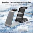Meifigno Watch Charger Stand for Pixel Watch 3/2/Fitbit Versa 4/3/sense 2/Sense (Not for Pixel Watch1/4), 3 in 1 Aluminum Alloy Pixel Charger Designed for Google Pixel 10 Pro XL/9/9a/8/7, for Buds