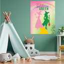 Wicth Birthday Party Decorationas Favors,Pink The Broom on The Wicth Game,Pin and Green Party Decorations Supplies