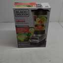BLACK+DECKER PowerCrush Multi-Function Blender with 6-Cup Glass Jar, 4 Speed Settings, Silver