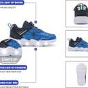 Light Up Shoes Toddler Boys Breathable Mesh LED Flashing Walking Sneakers for Toddler and Little Kids (Blue)