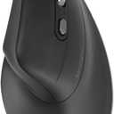 Kensington MY630 EQ Wireless Rechargeable Mouse, Ergonomic Vertical Design, Bluetooth LE, 2.4GHz, Black (K72484NA) (Full-Size)