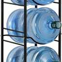 smusei 5 Gallon Water Bottle Holder - 5 Tier Detachable Cooler Jug Holder Storage Rack - Heavy Duty Gallon Jug Organizer for Home, Kitchen, Office, Breakroom - Black
