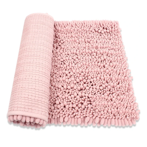 Shaggy Bathroom Bath Shower Rugs Mat Carpet Floor Non-Slip Soft Chenille Plush Absorbent Luxury Microfiber Bristles Washable Kitchen Laundry Rug Bedroom Blanket