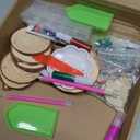 30PCS 3.5"-4" Unfinished Wooden Ornaments for Crafts, Wood Slices, Kids Wooden Painting Kit Arts Crafts, DIY Ornaments for Kids Crafting Painting Winter New Year Party Hanging Decorations