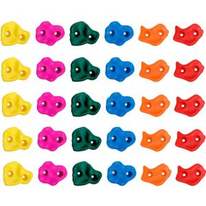 30Pcs Tree Rock Climbing Holds for Kids, Rock Wall Holds Climbing Rock Wall Grip for Indoor and Outdoor Warrior Obstacle Course Training Playground Mounting Hardware