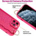 OOK Compatible with iPhone 11 Pro Max Case with Wrist Stand for Women Girls, Hot Pink Leopard Cheetah TPU Shockproof Protection Silm Silicone Kickstand Upgraded Cover, for 6.5inch