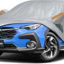 Car Cover for 2014-2026 Subaru Crosstrek, Waterproof Custom-fit All Weather Sun Rain UV Dust Snow Protection Windproof Outdoor Crosstrek Full Car Cover with Door Zipper and Cotton Lining-Gray