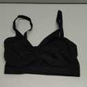 OEAK Bralettes for Women with Support Comfortable Wireless Bras Seamless Bralette No Underwire Bra Cute Everyday Tshirt Bras Black L