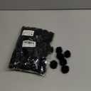 YYCRAFT 100pcs Glitter Tinsel Pom Poms Sparkle Balls for DIY Craft/Christmas Party Decoration/Cat Toys(25mm,Black)