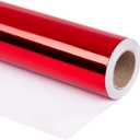 RUSPEPA Red Metallic Wrapping Paper - 81.5 Sq Ft - Solid Color Paper Perfect for Wedding,Birthday,Christmas,Baby Show - 30 inches x 32.8 feet