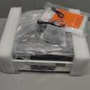 Record Player with Speakers Vintage Belt-Driven Turntable Bluetooth 3 Speed 3 Size Wireless Playback AUX-in RCA Out Headphone LP Vinyl Players Auto Stop Fashion White