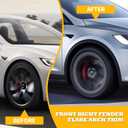 Front Right Fender Flare Arch Trim Compatible with Model X 2022-2024 Passenger Side Fender Trim Wheel Eyebrow Arch 1035288-00-M 1078207-00-F Black (No Holes)