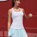 RUNNING GIRL Tank top with Built in Bra for Women,Compression Shirts Crisscross Back Workout Yoga Tops, Medium