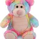 DolliBu Rainbow Bear Stuffed Animal Soft Huggable Teddy Bear Stuffed Toy, Adorable Playtime Wildlife Plush Toy, Cute Cuddle Gifts for Kids and Adults 9 Inch