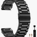 GEAK Quick Fit 22mm Watch Band Compatible with Garmin Fenix 8 47mm / Fenix 6/5 / Fenix 7, Lightweight Metal Wrist Strap with Stainless Steel Buckle for Fenix 6 Pro/7 Pro/5 Plus Watch