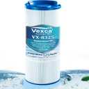 Vexca Spa Filter Replacement for Unicel C-8325, FC-2790, PSD125U, Sundance 6540-490, Guardian817-199, 03FIL1400, 81254, 125 Sq.Ft, 1 Pack
