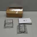 Floroom 6 Pack 4x6 Inch Clear Acrylic Sign Holders, Double-Sided Black Display Stand Picture Frames for Table Numbers, Menus, Flyers, Weddings, and Offices