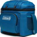 Coleman Chiller Insulated Soft Cooler, Leakproof 9/16/30 Can Cooler with 12+ Hour Ice Retention, Made with Recycled Materials, Great for Lunch, Camping, Beach, Pool, Sports, & More, One Size