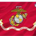 Marine Corps Flag 3x5 Outdoor Double Sided- Heavy Duty 3ply USMC Military Flag- U.S. Marine Corp Flags- Super Durable 4 Rows Stitched Edge Canvas Header with 2 Brass Grommets Marine Corps