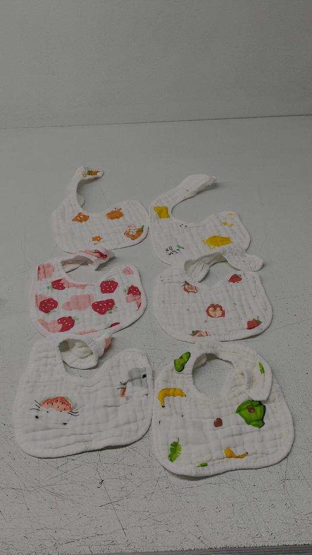6 baby girl bibs