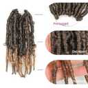Toyotress Butterfly Locs Crochet Hair - 8 inch 7Pcs Ombre Blonde Pre-twisted Distressed Crochet Braids, Short Bob Faux Locs Pre-looped Synthetic Braiding Hair Extensions (8 Inch, T27-7P)