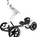 MAOO Electric Go Kart for Kids, Foldable Ride On Toy Car for Toddlers Ages 2-4, Zero Assembly Battery Powered Go Kart with EVA Foam Tires, Adjustable Seat, Steering Wheel, 390 Motor, 3.73 MPH (White)