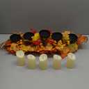 Hushee 29.5" Fall Centerpieces for Table Decorations with Maple Leaves