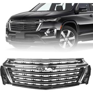 JOLONG Front Upper Grille for Chevrolet Traverse 2022-2023 Replacement for 87830141 (Chrome)
