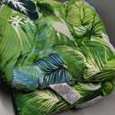 Pillow Perfect Tropic Botanical Indoor/Outdoor Tufted Wicker Seat Cushion, 2 Count, 19" x 19", Green Lush Leaf Jungle