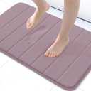 Buganda Memory Foam Bath Mat, 30" x 20", Ultra Soft Bathroom Rugs, Water Absorbent and Machine Washable Bath Rug for Bathroom, Shower, and Tub, Mauve