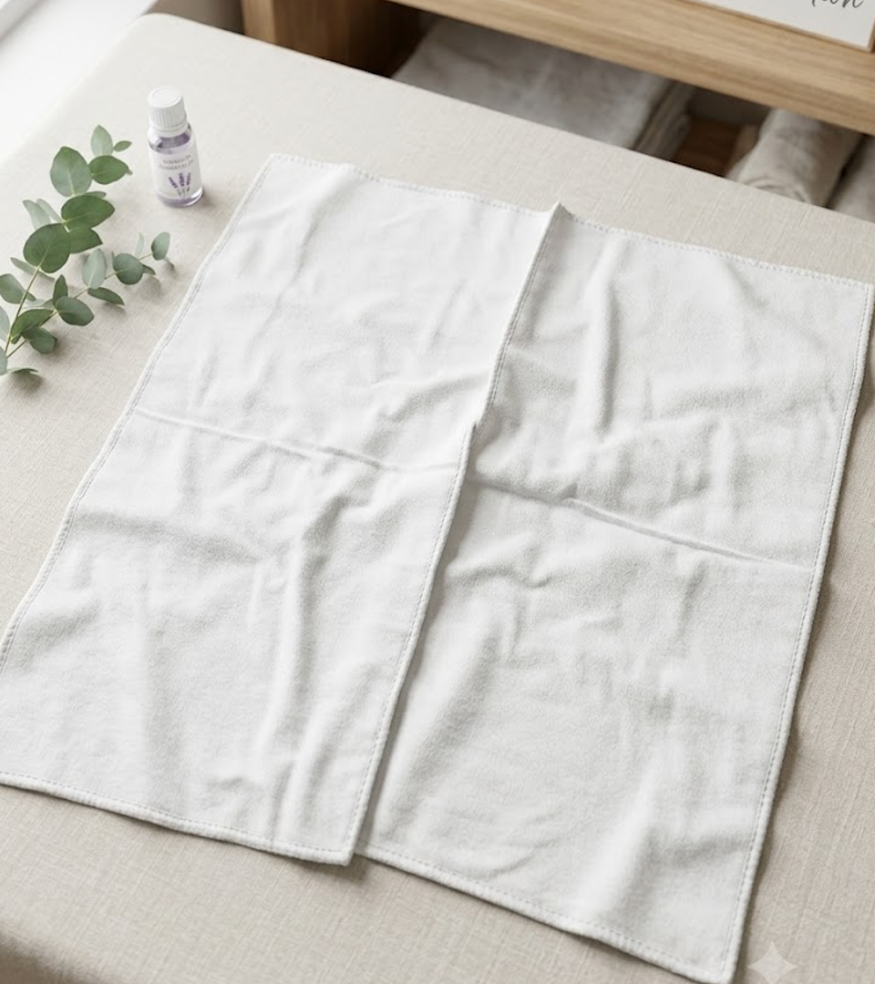 Cotton towels, size 10"x18", 2 pcs
