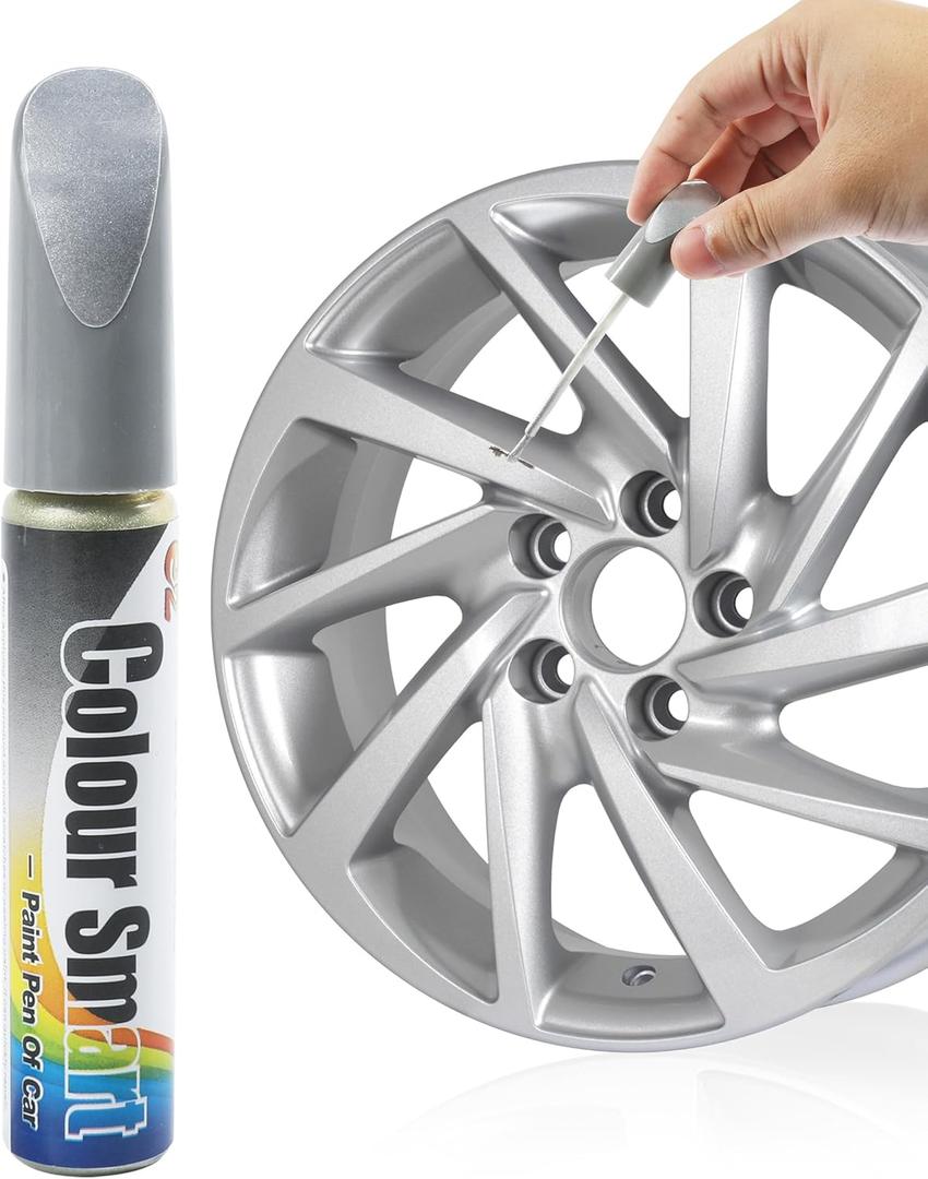 Touch Up Paint for Cars,Rim Paint,Car Accessories Wheel Paint,Auto Touch Up Paint,Car Scratch Remover Pen,Rim Scratch Repair,Car Paint Automotive Paint,Rim Paint for Car Wheel Repair (Silver)