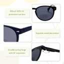 Madison Avenue Round Bifocal Reading Sunglasses for Women Men Spring Hinge,UV Protection Sun Reader Glasses (Black, 3.5)