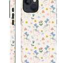 Compatible for iPhone 14 Plus Case Cute Aesthetic Durable Fashion Funny Phone Cover Duck Blue Ribbon Flower