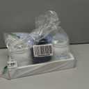 Hanukkah Mason Jar Floral Arrangement Table Centerpieces Set 3 Glass Jars with Fairy Light String, Wooden Tray & Blue Hydrangeas Jewish Holiday Decor for Table Farmhouse Kitchen Office Wedding 