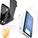 2PC Square Terminal Screen Protector and Protective CaseModel:Square Terminal,Tempered Glass [Scratch-Resistant] [Touch Sensitive] [Easy Install] 9H Hardness Screen Protector for Square Terminal