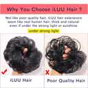iLUU 2pcs Copper Red Messy Hair Bun Extensions Orange Red Synthetic Hair Scrunchie Scrunchy Updo Chignons Fire Color Hairpiece for Women Girl Lady Party Cosplay (#350)