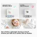 2 x Garkoko Baby Pacifiers 0-6 Month, Soft Silicone Newborn Pacifiers with Large Air Holes, BPA Free, Set of 2 in Thumb & Breast-Like Shape