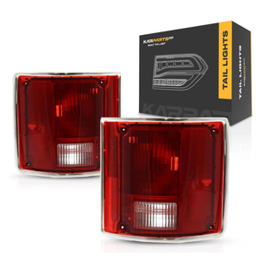 For 19781991 Chevy Blazer Pair Rear Tail Lights Driver and Passenger Side Clear Trim GM2806901 GM2807901 | 370867 370868