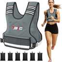 TB3C Adjustable Weighted Vest Woman, 11-20 LB Weight Vest for Women, Plus Size womens weighted vest for Strength Training, Running, Workout, Jogging, Walking, Grey