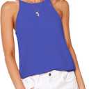 LouKeith Womens Tank Top Racerback Halter Tops Sleeveless Shirts Spaghetti Strap Camisole Casual Summer Basic Blouses (Large, Royalblue)