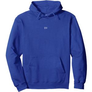 Fifty Dollar Gift For Someone Who Deserves A $50 Present Pullover Hoodie, 2XL, Blue 