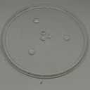 13.5" 340mm Microwave Turntable Plate Compatible with Panasonic F06015Q00AP F06014T00AP, 13 1/2 inch Replacement Microwave Glass Plate for GE WB49X10114 (13.5" Small Coupler Hole)