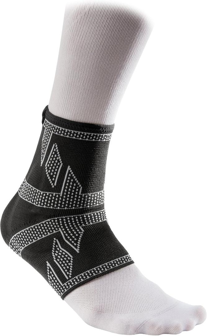 McDavid 5132 Elite Engineered Elastic Ankle Sleeve with Compression Ankle Support for Relief from Ankle Injuries (Medium, BLACK)