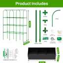 Cucumber Trellis with Grow Bag,63.8"×49.6"×16.5" Trellis for Climbing Plants Outdoor,U-Shape Reusable Metal Garden Arch Trellis with Net, for Fruit Flower Support for Pea, Grape Vine Type Plants