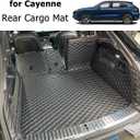 Cargo Mat Compatible with 2019-2025 Porsche Cayenne Coupe Trunk Mat (and Rear Left and Right Side Panels) Cargo Liners for Porsche Cayenne (NO E-HybridPlug-in Hybrid)