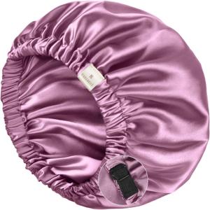 YANIBEST Silk Sleep Cap Satin Bonnet for Black Women Men for Curly Braids, Lavender, Large