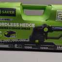 Saker Cordless Hedge Trimmer-20V Electric Shrub Trimmer Grass Shears Handheld Grass Cutter, Hedge Shear with 2 PCS Rechargeable Battery and Charger for Garden, Lawn