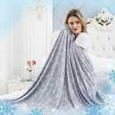 OIGAE Cooling Blanket for Hot Sleepers - Soft & Lightweight Summer Cold Blanket for Night Sweats | Perfect for Bed, Couch, Sofa (Light Grey, Throw 50" x 70")